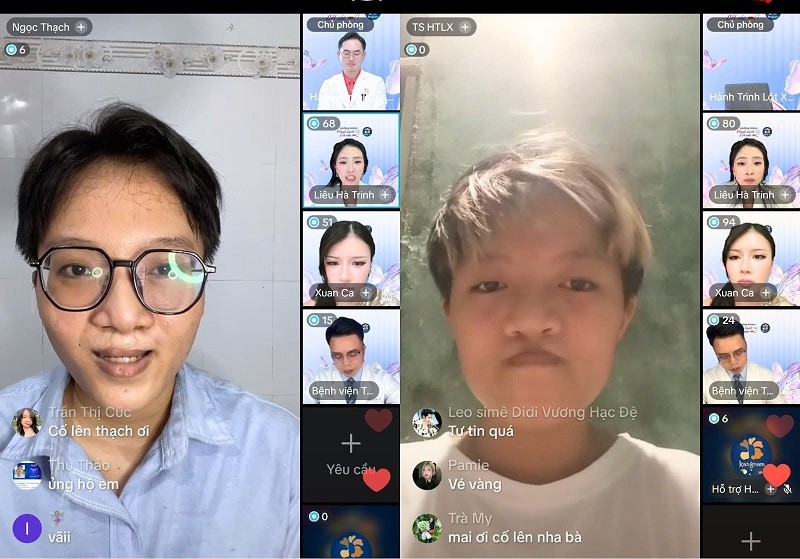 Phạm Ngọc Thạch (bên trái) luôn giữ được tinh thần tích cực