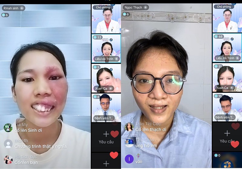 Rmah Sinh và Ngọc Thạch trong buổi casting online