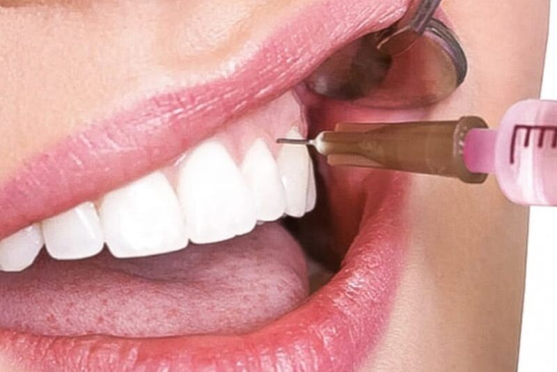 Bác sĩ tiêm tê để khách hàng không đau