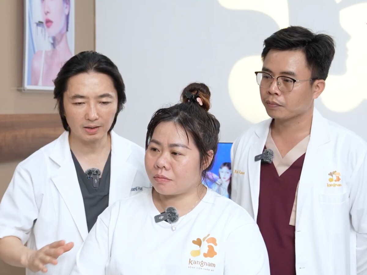 Ekip bệnh viện thẩm mỹ Kangnam lên phương án giảm cân đa chuyên khoa cho chị Trần Thị Mai